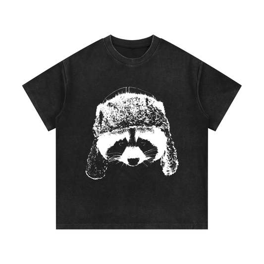 Raccoon Waffle Knit T-Shirt